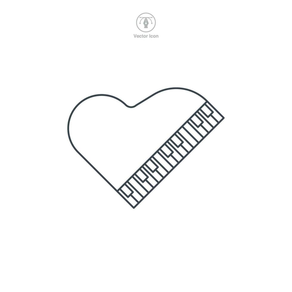 piano ikon symbol vektor illustration isolerat på vit bakgrund