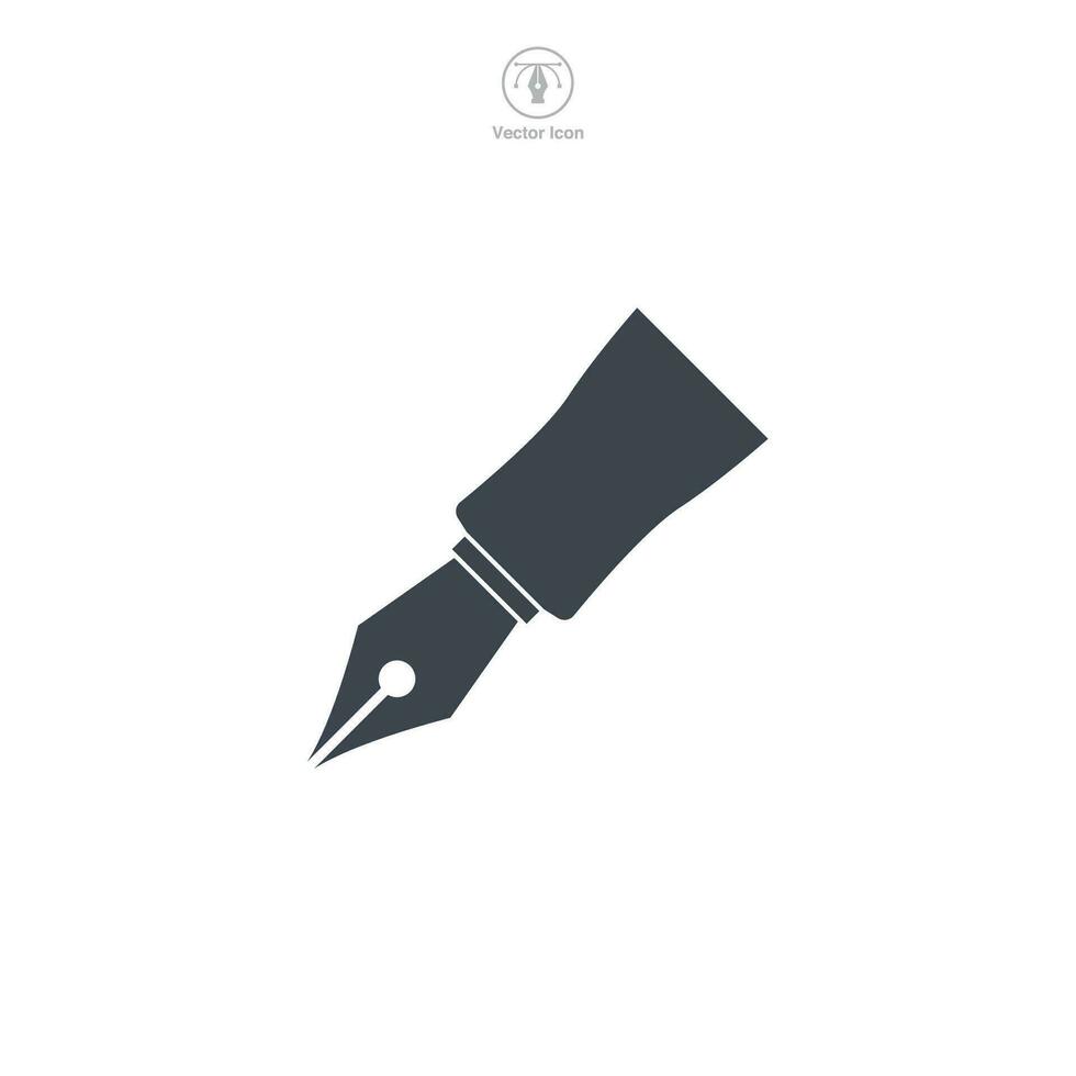 Tinte Stift Symbol Symbol Vektor Illustration isoliert auf Weiß Hintergrund