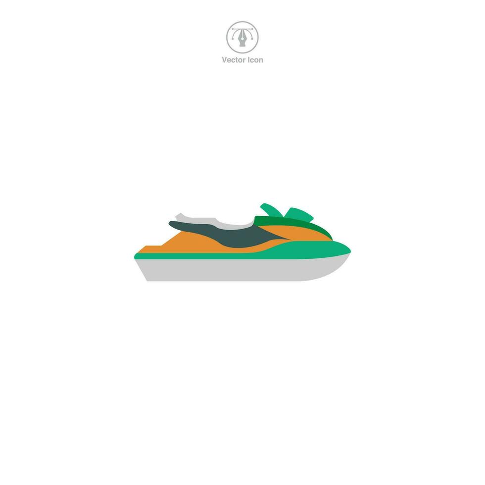 Jet Ski Symbol Symbol Vektor Illustration isoliert auf Weiß Hintergrund