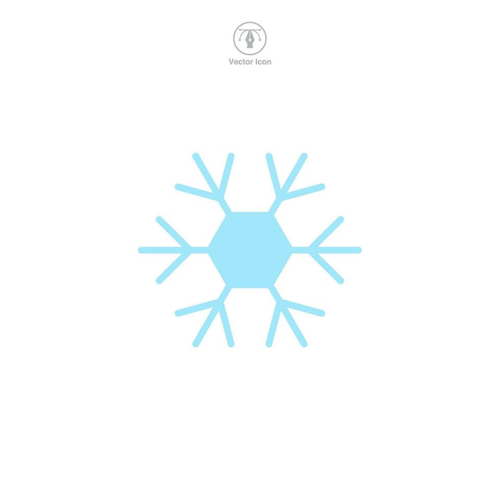 snöflinga ikon symbol vektor illustration isolerat på vit bakgrund