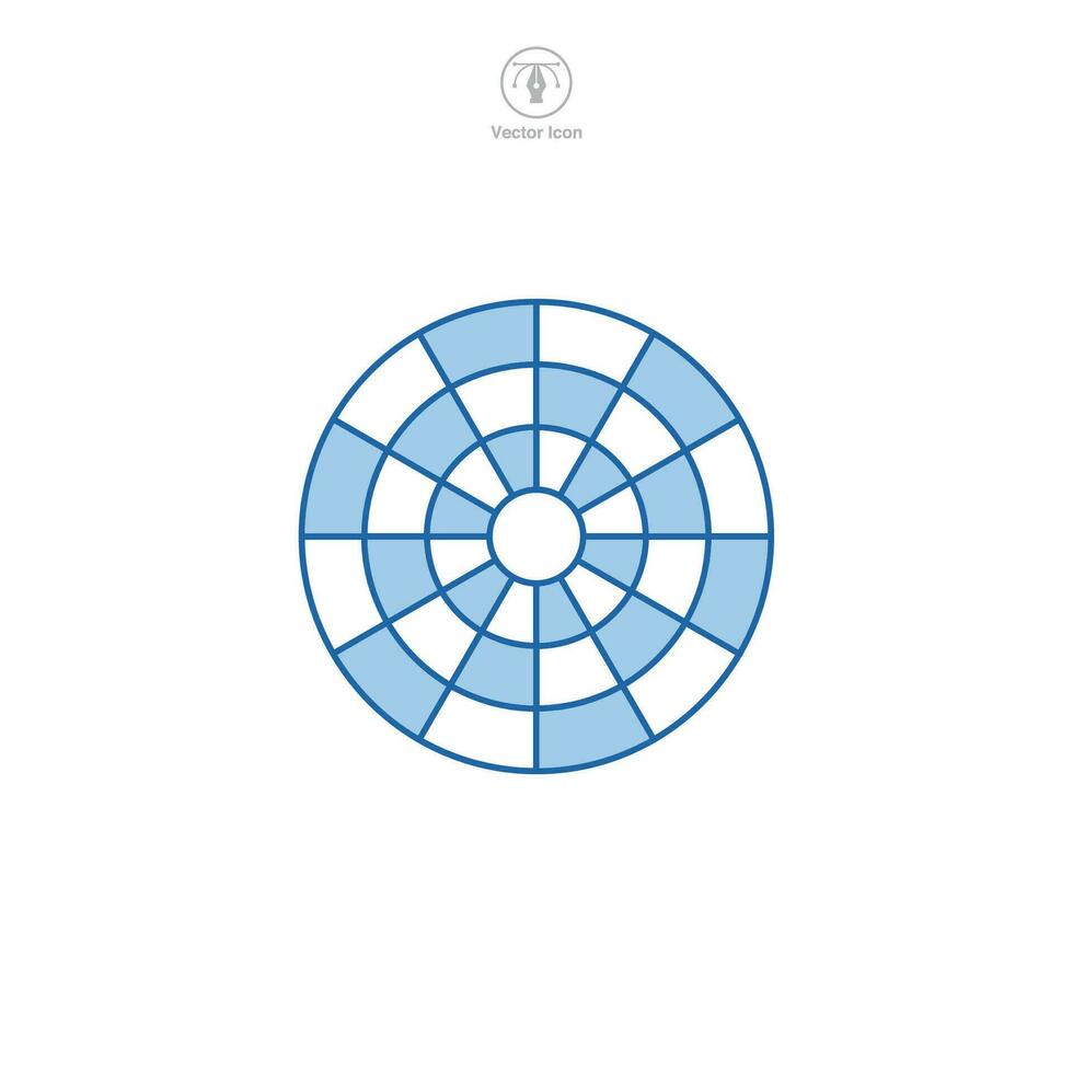 Färg hjul ikon symbol vektor illustration isolerat på vit bakgrund