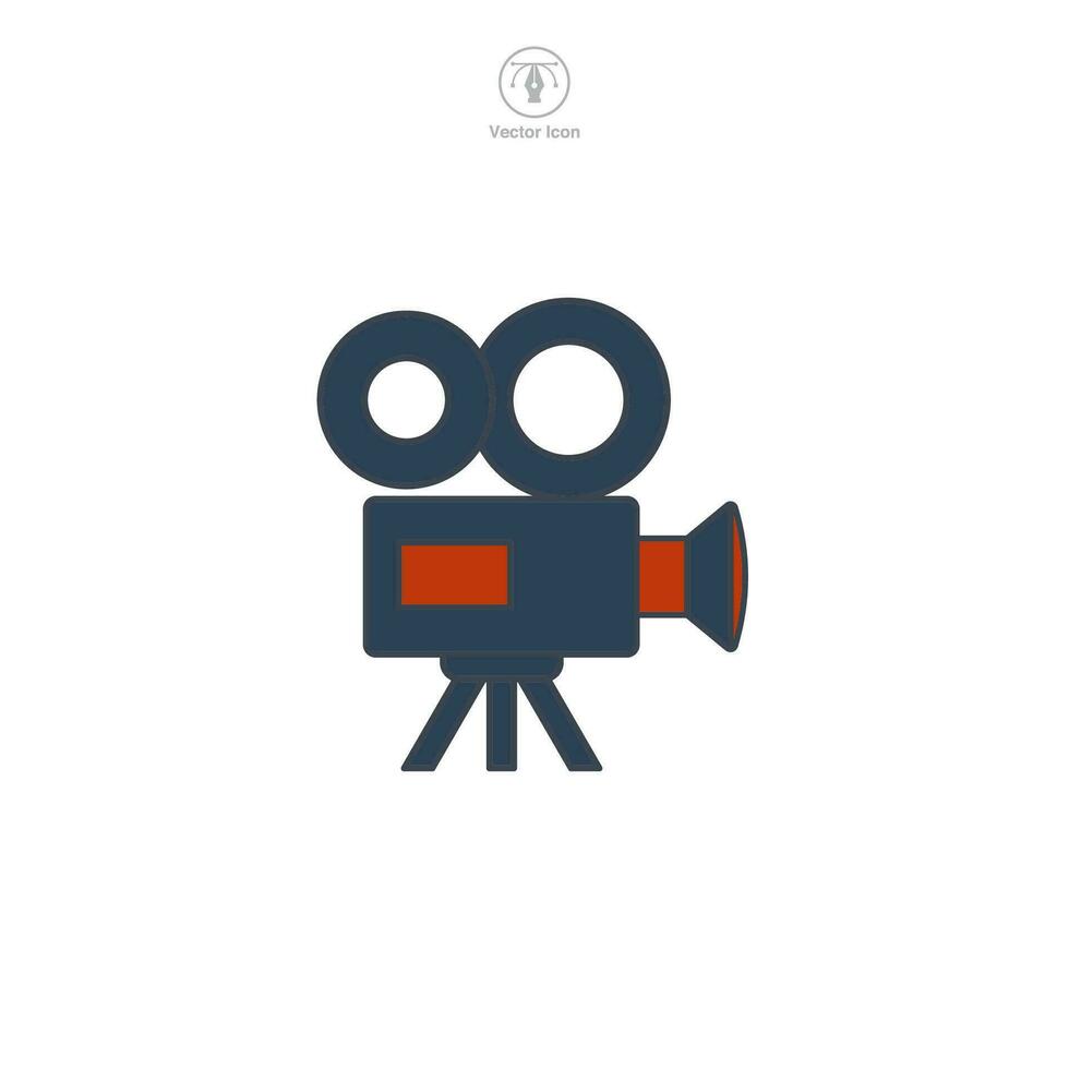 video kamera ikon symbol vektor illustration isolerat på vit bakgrund