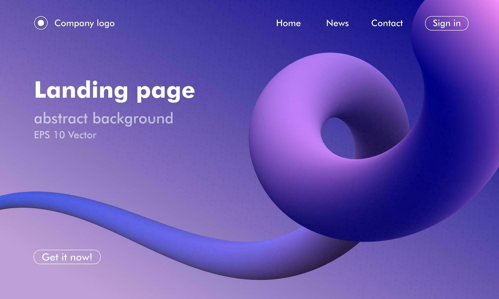 abstrakt Gradient Hintergrund mit bunt violett Blau dynamisch Welle. modern Landung Seite zum Websites oder Anwendungen. Vektor Illustration zum Banner, Der Umsatz Beförderung und Geschäft Präsentation.