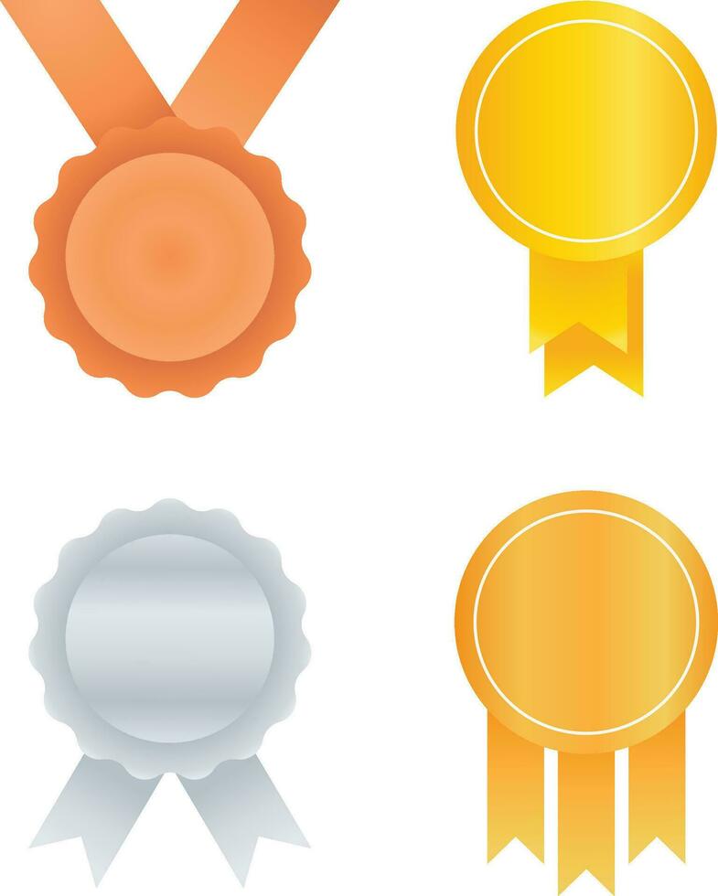 lyx medalj certifikat. gyllene gren av oliv löv eller stjärnor av seger symbol, insignier emblem dekoration design.vector illustration vektor