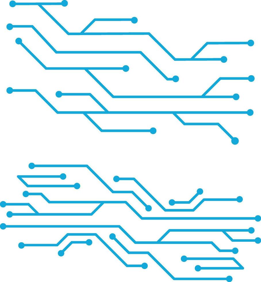 Schaltkreis Tafel futuristisch Illustration. Schaltkreis Tafel mit verschiedene Technologie Elemente. Schaltkreis Tafel Muster zum Technologie Hintergrund. Vektor Illustration