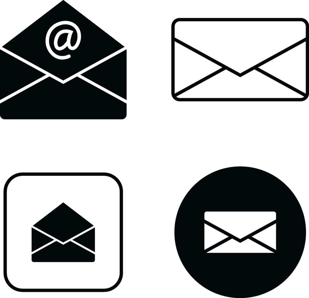 Email Symbol Gliederung isoliert. Linie Brief Symbol zum Webseite Design und Design Dekoration. Vektor Illustration.