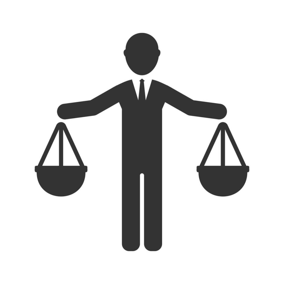 Vektor Illustration von Anwälte Symbol im dunkel Farbe und Weiß Hintergrund