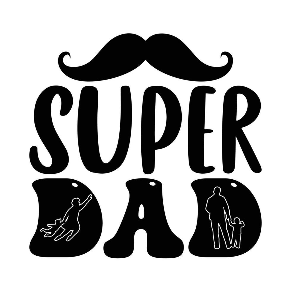 super pappa fäder dag skjorta design vektor