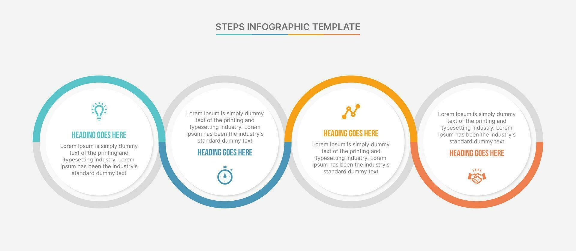 vektor fyra steg alternativ cirkel företag infographic modern design mall