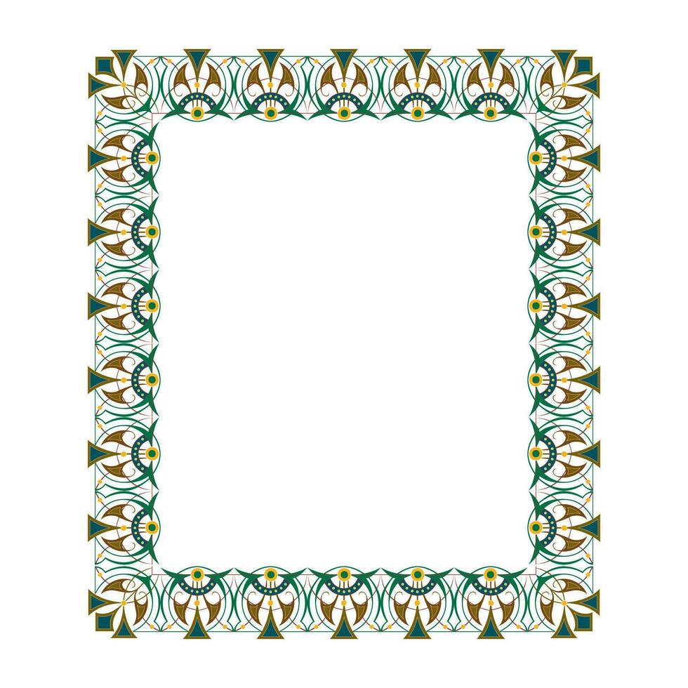 abstrakt Frames mit einzigartig Muster und Fett gedruckt Linien vektor