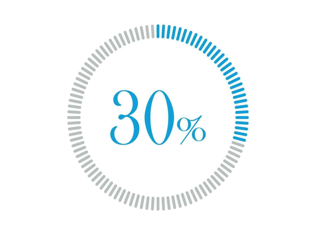 30 procent läser in. 30 procent cirkel diagram infographics vektor, procentsats redo till använda sig av för webb design. vektor