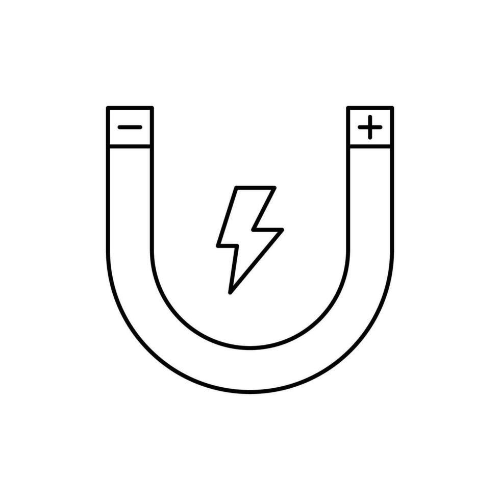 magnetisch Symbol. Gliederung Symbol vektor