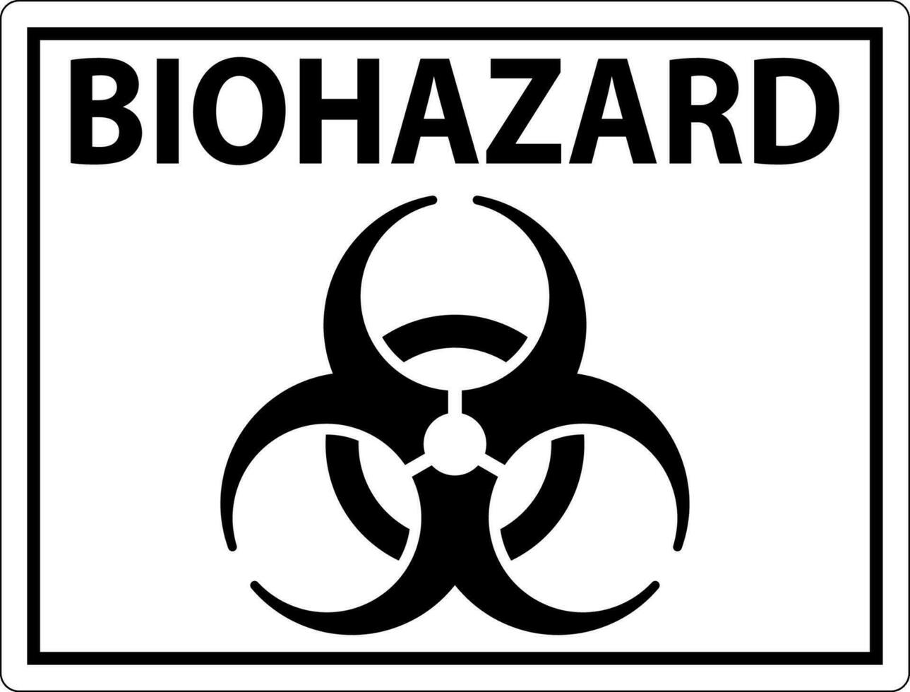 biohazard tecken, biohazard med symbol vektor
