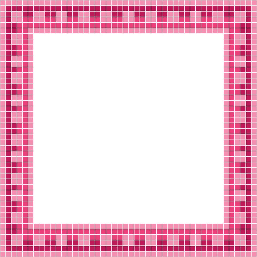 rosa bricka ram, mosaik- bricka ram, bricka ram, sömlös mönster, mosaik- ram sömlös mönster, mosaik- plattor textur eller bakgrund. badrum vägg kakel, simning slå samman plattor med skön mönster. vektor