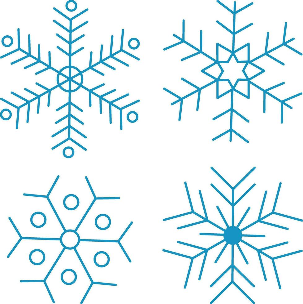 snöflinga. snöflingor ikon vektor. för design dekoration.vektor illustration vektor