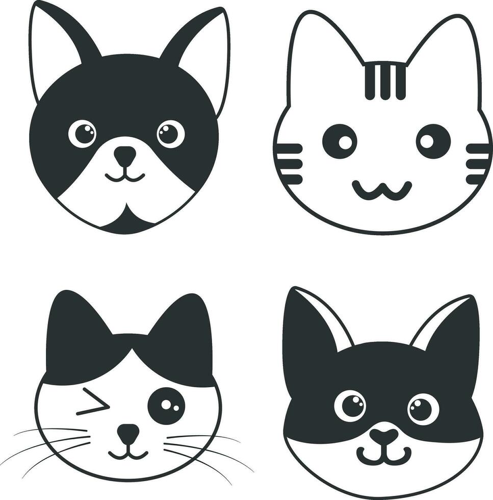 International Katze Tag. mit Katzen Tiere Feier im eben Karikatur Hand gezeichnet Hintergrund vektor