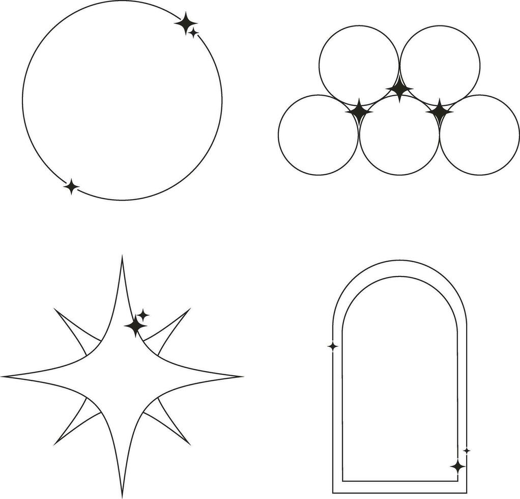 monoline minimalistisk form element. för design element mallar.vektor illustration vektor