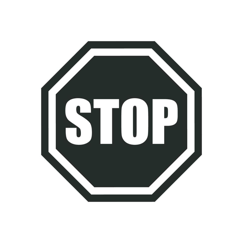 sluta tecken vektor design illustration trafik tecken symbol