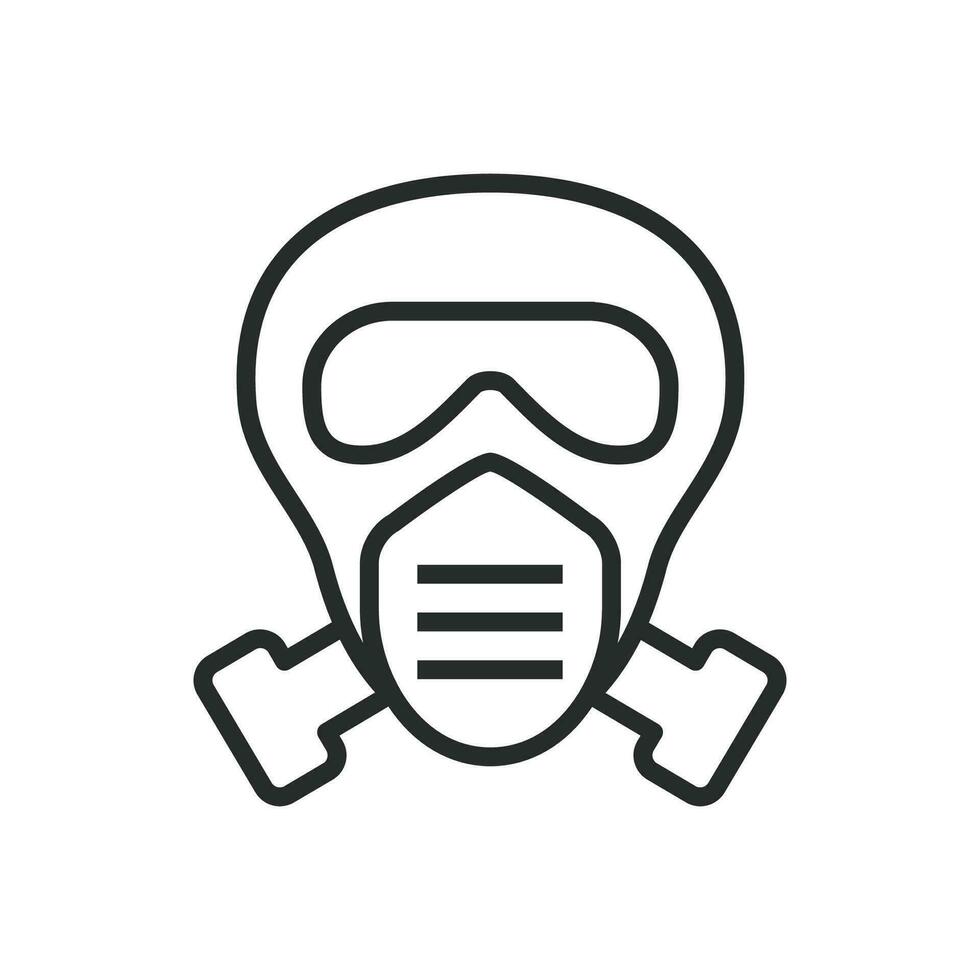 gas mask ikon vektor design illustration skyddande begrepp