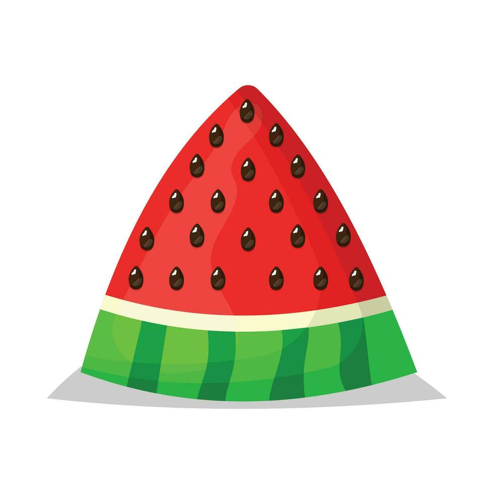 Scheibe Wassermelone. Wasser Melone. Wassermelone Vektor Illustration. isoliert auf ein Weiß Hintergrund