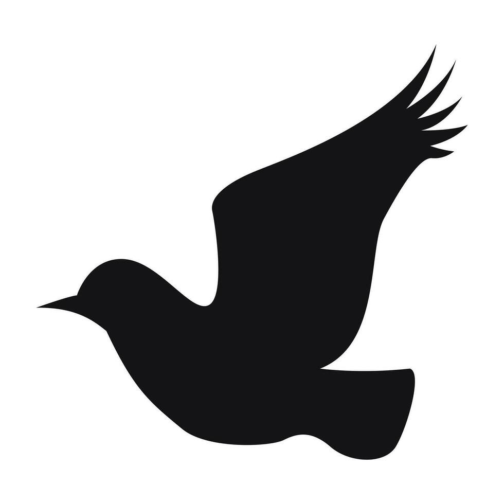 abstrakt fågel silhuett vektor ikon design. logotyp symbol av fågel.