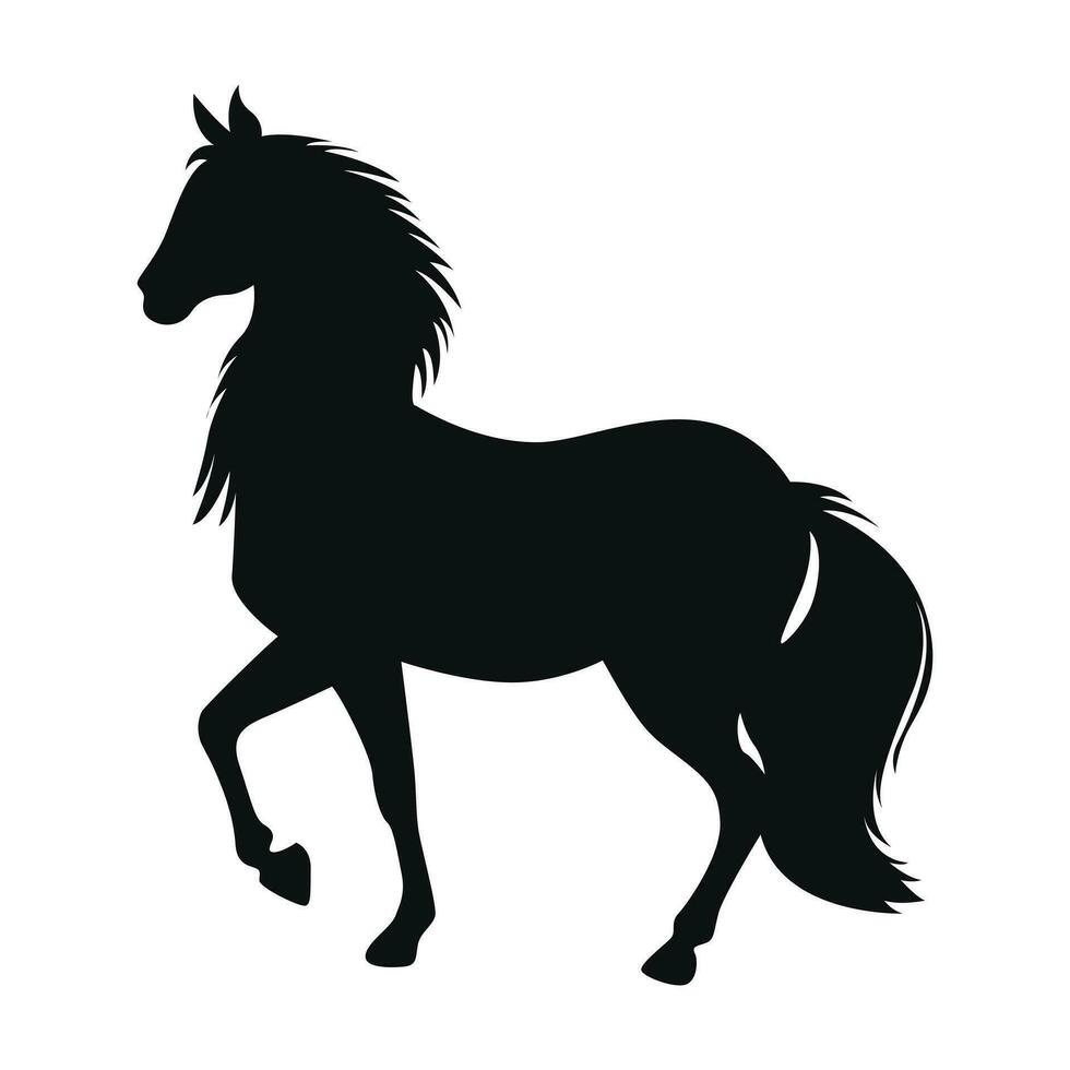 häst silhuett vektor ikon design. bruka djur- symbol design.