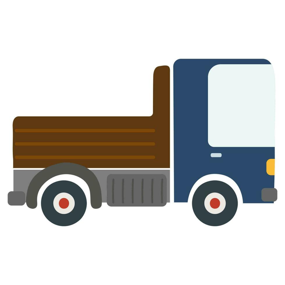 tecknad serie bil lastbil. vektor illustration på en vit bakgrund.