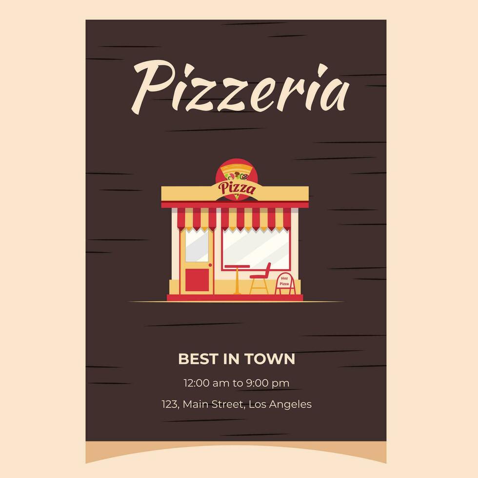 Pizza Flyer, Poster, Abdeckung, Banner oder Hintergrund. Vektor Illustration.