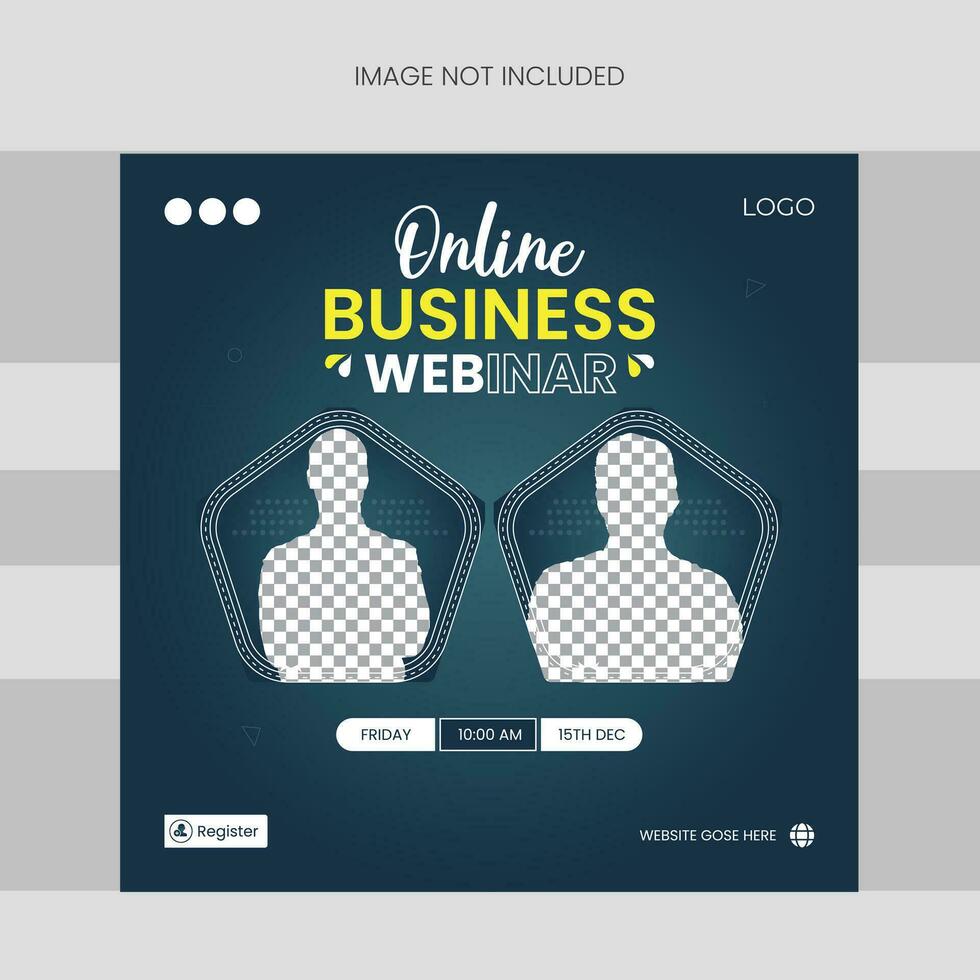vektor webinar digital marknadsföring byrå och företags- social media posta design mall