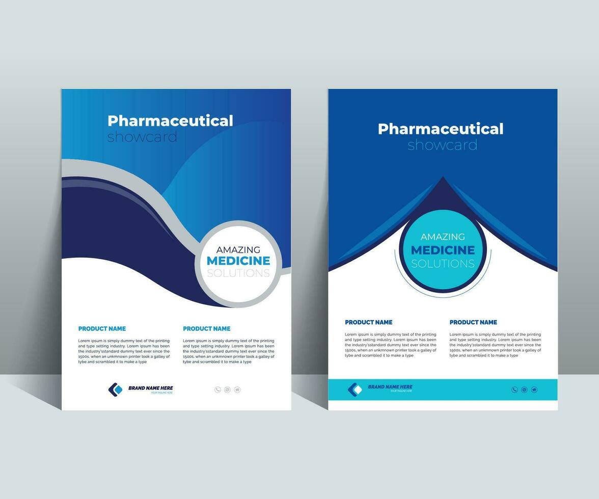 Pharmazeutika Show Karte Design Vorlage geschickt zum Mehrzweck Projekte vektor