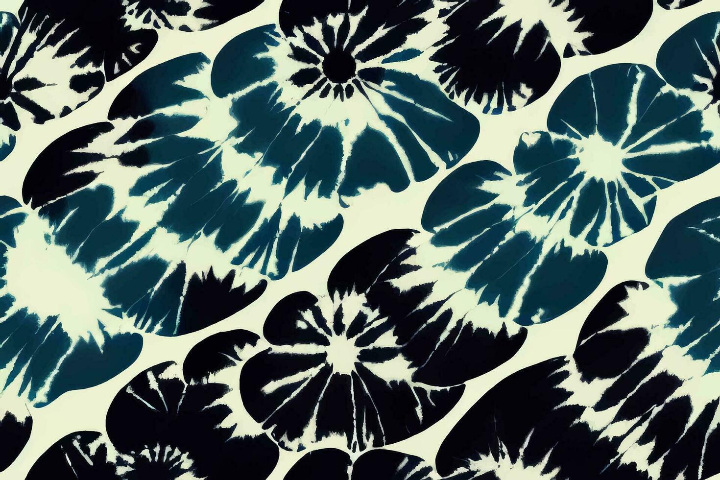 slips färga shibori tye dö abstrakt batik borsta bläck spiral virvla runt tyg cirkel sömlös design måla retro botanisk geometrisk upprepa teckning bricka vektor grön brun mörk blå färger , svart blå hav