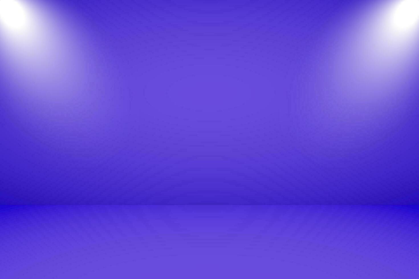 Vektor Illustration von leeren Studio mit Beleuchtung und lila Hintergrund zum Produkt Anzeige