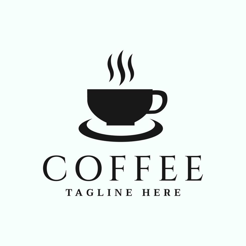 Kaffee Geschäft Logo. Cafe Becher Symbol. Kaffee Etikett, Kaffee Abzeichen, Kaffee Logo Design vektor
