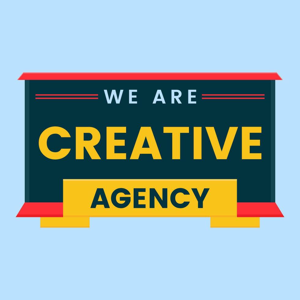 wir sind ein kreativ Agentur Banner Sozial Medien Post vektor