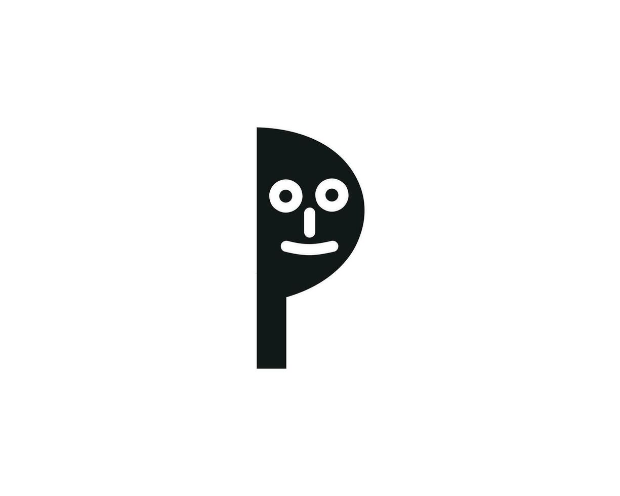 kreativ brev p logotyp design vektor mall