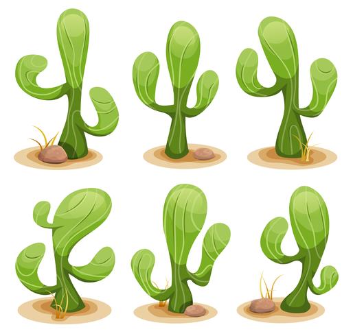 mexikansk kaktusuppsättning vektor