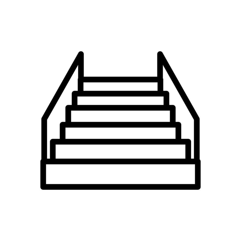 Treppe Schritt Symbol Linie Stil vektor