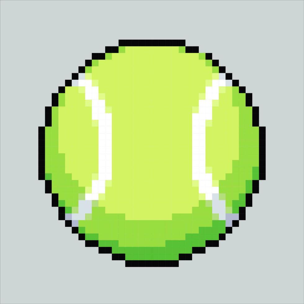 pixel konst illustration tennis boll. pixelated tennis boll. sporter tennis boll ikon pixelated för de pixel konst spel och ikon för hemsida och video spel. gammal skola retro. vektor