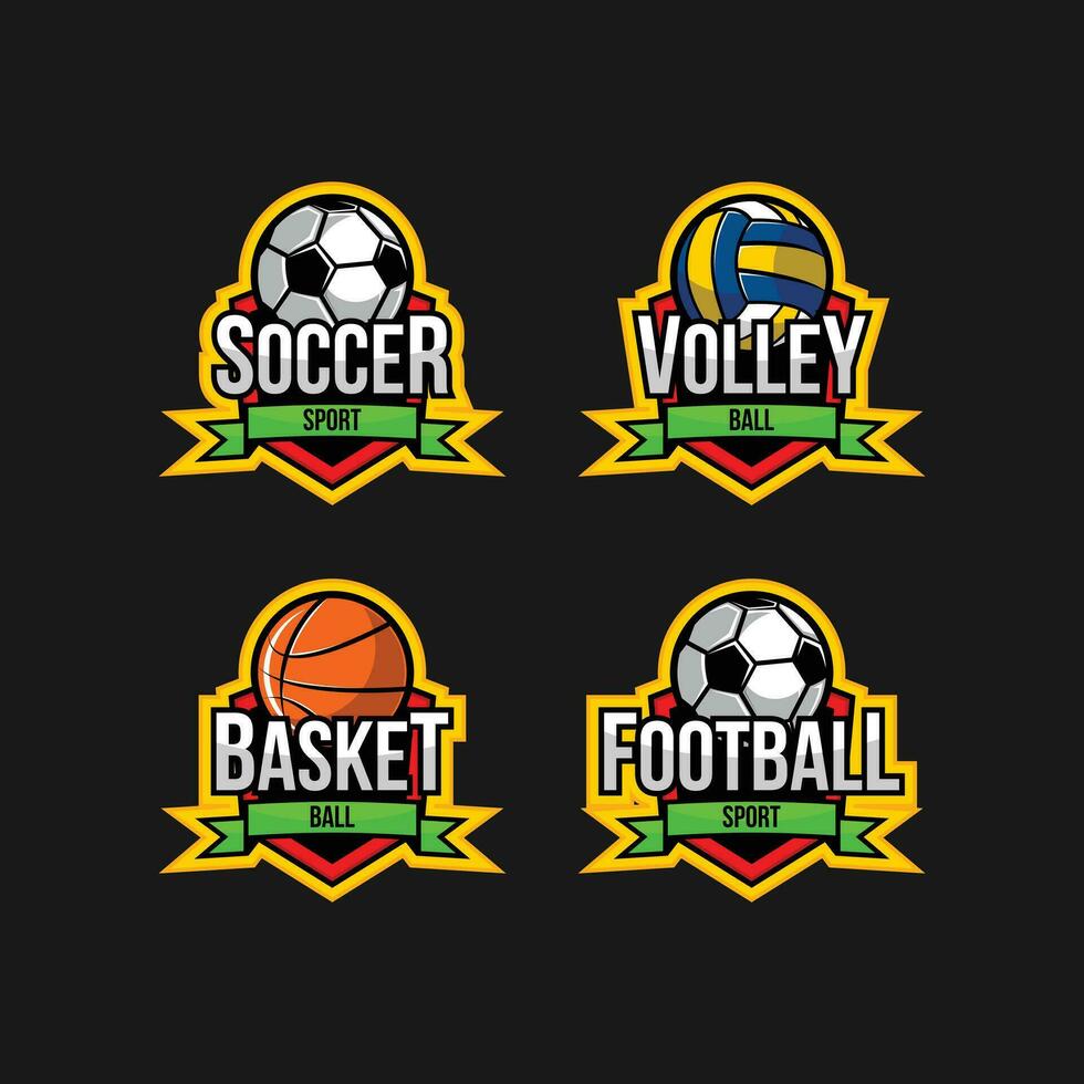 vektor sport fotboll, volleyboll och basketboll