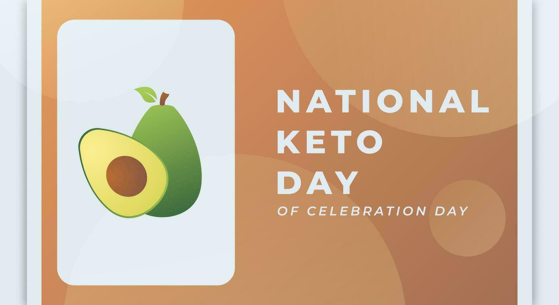 National Keto Tag Feier Vektor Design Illustration zum Hintergrund, Poster, Banner, Werbung, Gruß Karte