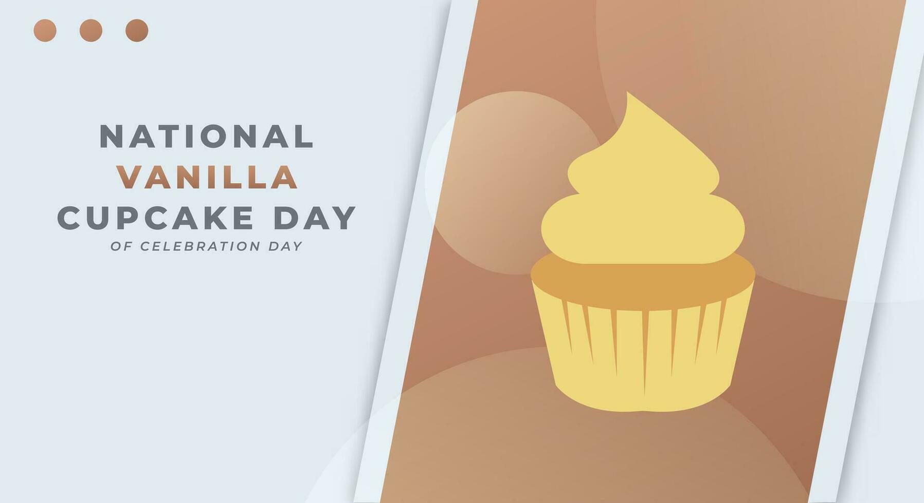 National Vanille Cupcake Tag Feier Vektor Design Illustration zum Hintergrund, Poster, Banner, Werbung, Gruß Karte