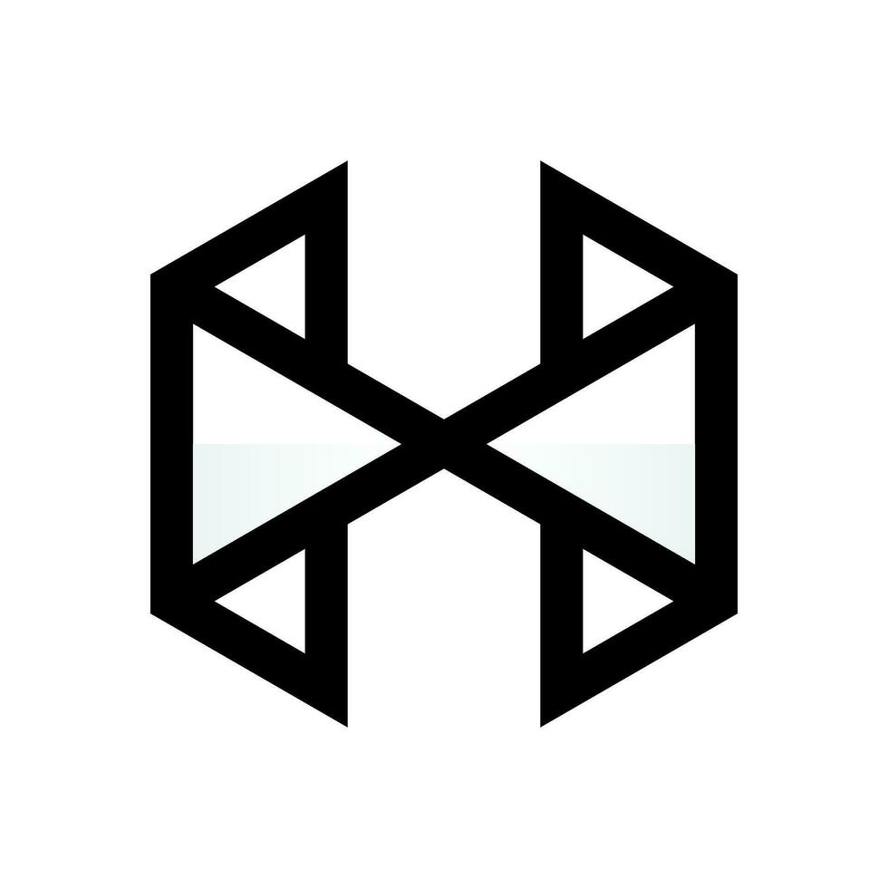 sexhörning brev h logotyp design för företag vektor