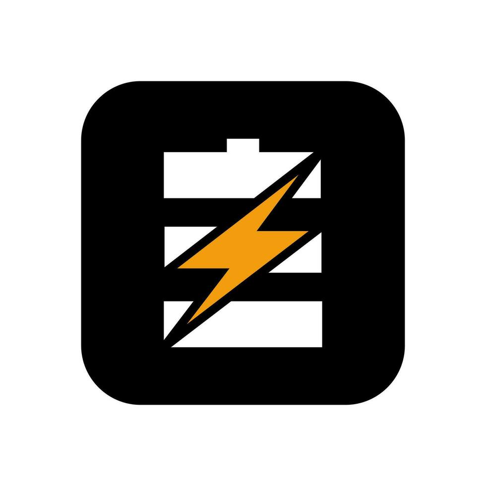 Batterie Stein Energie Logo Design vektor
