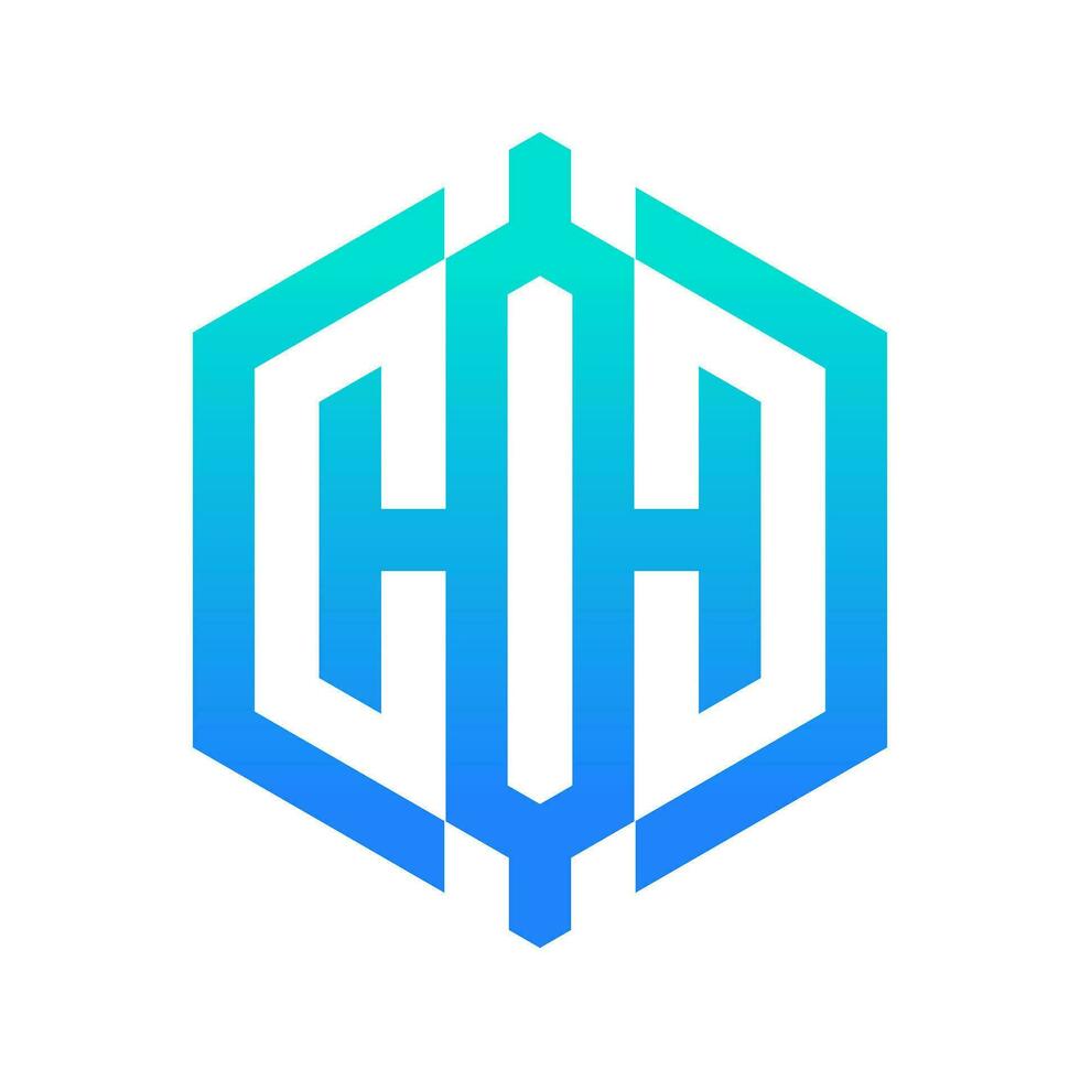 Hexagon Brief h Logo Design zum Unternehmen vektor