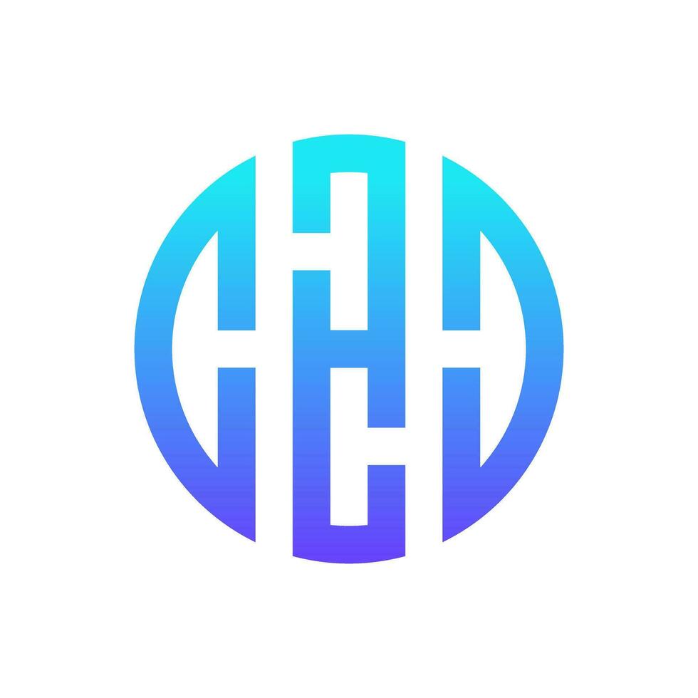 brev h cirkel form logotyp design för företag vektor