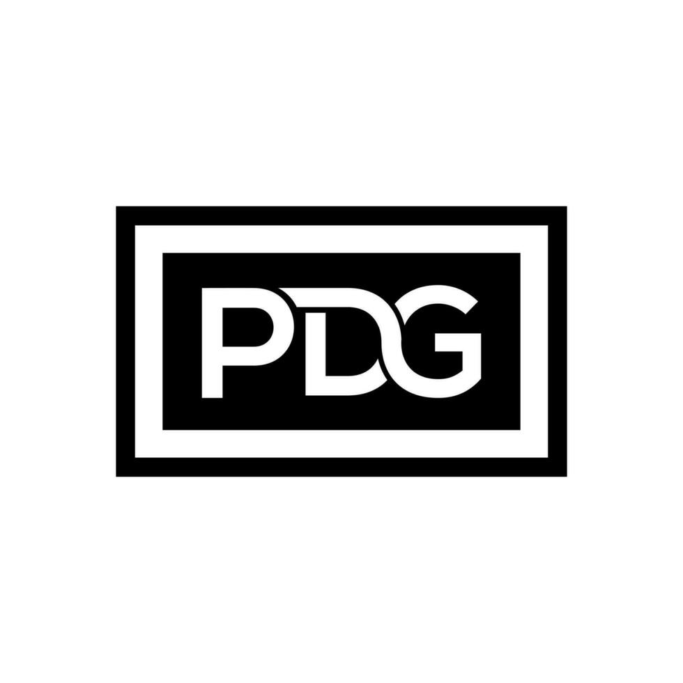 brev p d och g logotyp design vektor