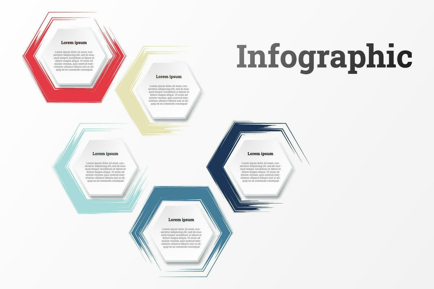 Infografik benutzt zum detailliert Berichte von alle 5 Themen. vektor