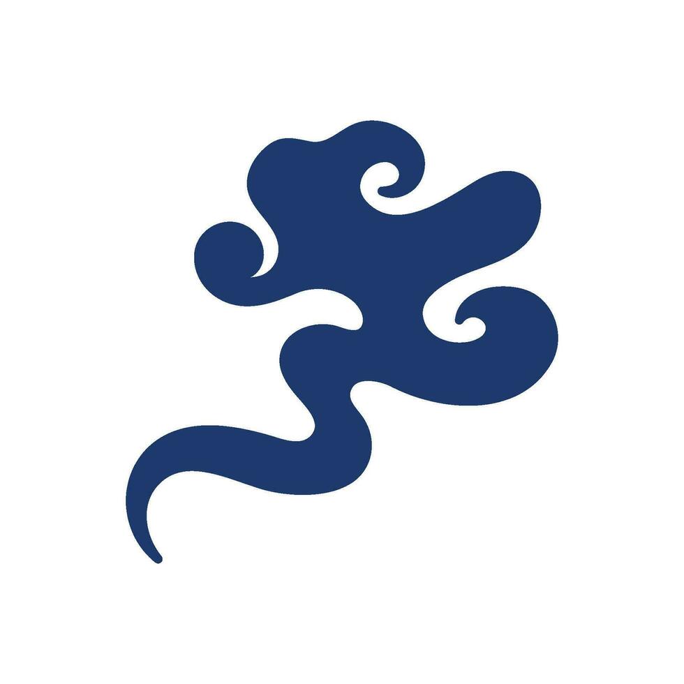 kinesisk moln mall vektor ikon illustration
