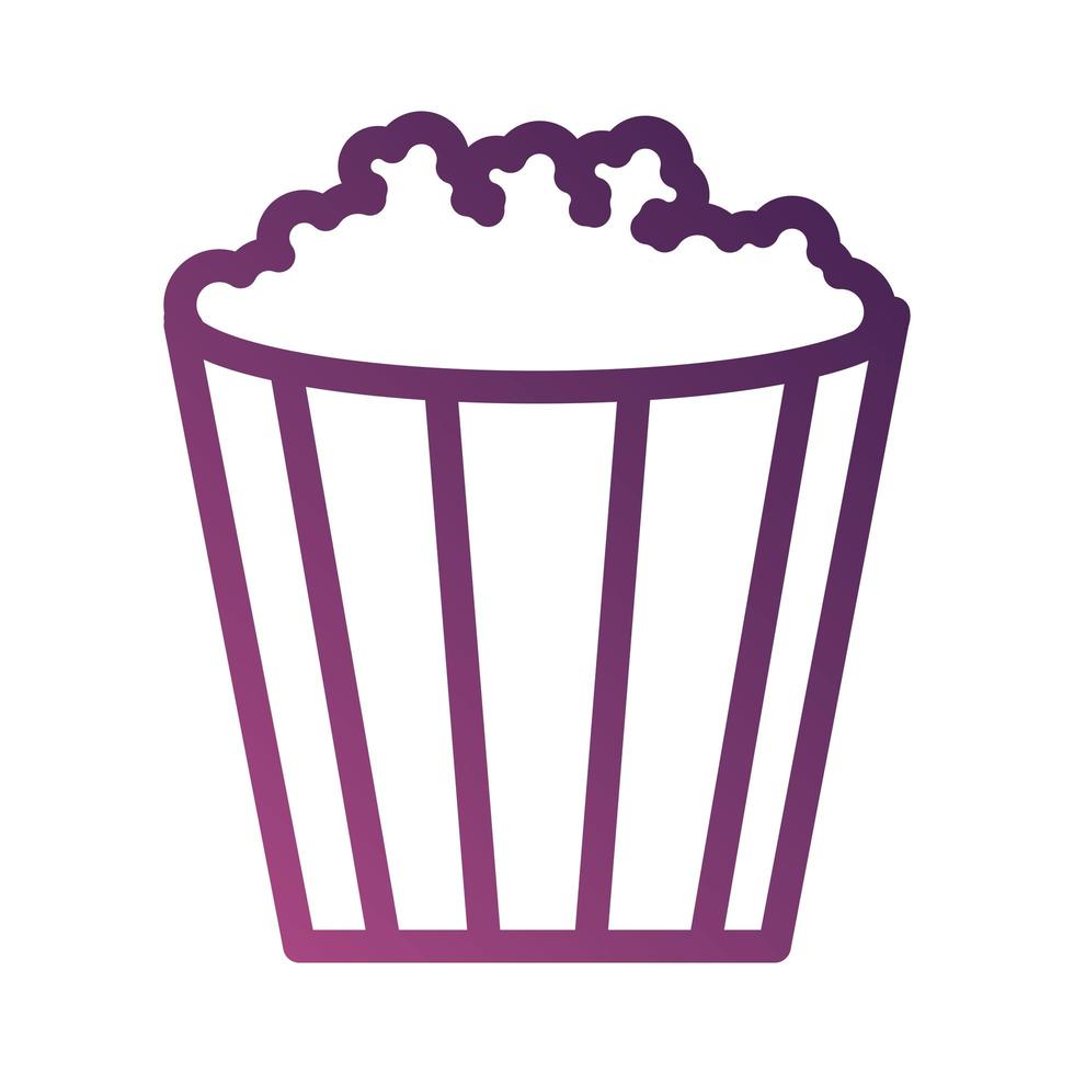 Symbol für den abbauenden Stil der Popcornlinie vektor