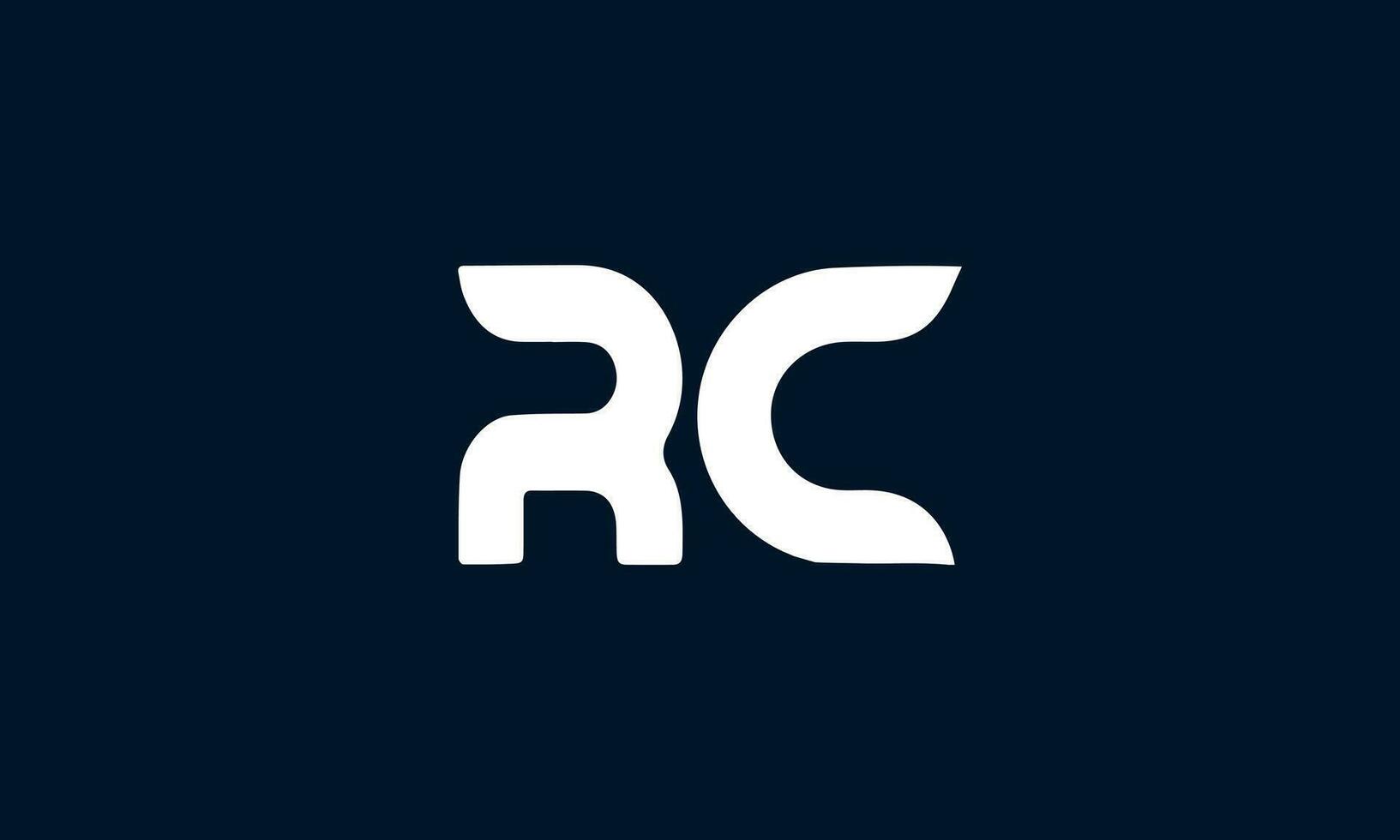 alfabet brev ikon logotyp rc eller cr vektor